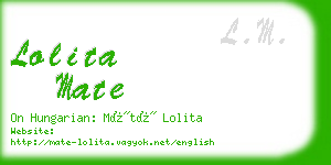 lolita mate business card